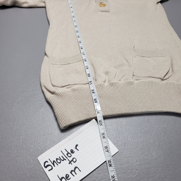 LL bean light tan 3/4 sleeve sweater, cashmere silk blend women's size XS - Picture 7 of 8